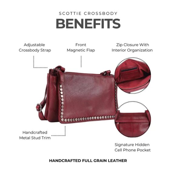 Latico Leathers Scottie Crossbody Bag in Camel - Picture 10 of 10